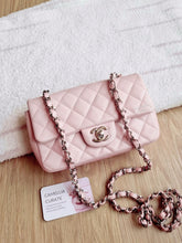 Load image into Gallery viewer, Chanel Sakura Pink Caviar Mini Rec Silver Hardware
