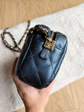 Load image into Gallery viewer, Chanel Caviar Mini Camera Bag 18s Sapphire Blue Light Gold
