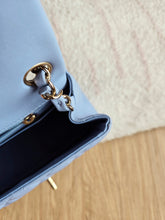 Load image into Gallery viewer, Chanel 21p Baby Blue Classic Mini Square Champagne Gold Hw
