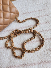 Load image into Gallery viewer, Chanel 18s Dark Beige Caramel Caviar Classic Mini Square Gold Hw
