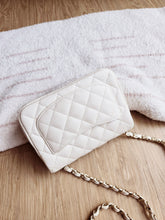 Load image into Gallery viewer, Chanel 17c Ivory Caviar Classic Mini Square Gold Hw
