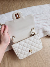 Load image into Gallery viewer, Chanel 17c Ivory Caviar Classic Mini Square Gold Hw
