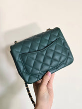 Load image into Gallery viewer, Chanel Mini Square Dark Green Caviar Champagne Gold Hw
