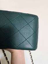 Load image into Gallery viewer, Chanel Mini Square Dark Green Caviar Champagne Gold Hw
