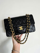 Load image into Gallery viewer, Chanel Small Classic Flap Black Vintage Lambskin 24k Gold
