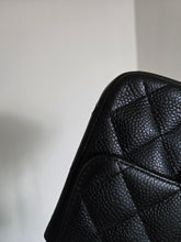 Load image into Gallery viewer, Chanel Mini Square Black Caviar Edge Stitching Gold Hardware
