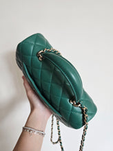 Load image into Gallery viewer, Chanel Mini with Top Handle Green with Gold Hw
