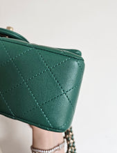 Load image into Gallery viewer, Chanel Mini with Top Handle Green with Gold Hw
