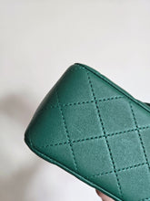 Load image into Gallery viewer, Chanel Mini with Top Handle Green with Gold Hw
