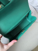 Load image into Gallery viewer, Chanel Mini with Top Handle Green with Gold Hw
