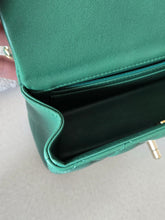 Load image into Gallery viewer, Chanel Mini with Top Handle Green with Gold Hw
