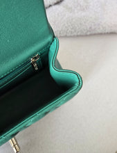 Load image into Gallery viewer, Chanel Mini with Top Handle Green with Gold Hw
