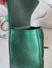 Load image into Gallery viewer, Chanel Mini with Top Handle Green with Gold Hw
