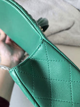 Load image into Gallery viewer, Chanel Mini with Top Handle Green with Gold Hw
