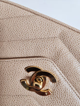 Load image into Gallery viewer, Chanel Dark Beige Mini Caviar Vintage Chevron 24k Gold

