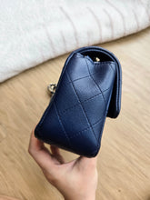 Load image into Gallery viewer, Chanel 17B Navy Blue Caviar Mini Rectangle Gold Hw
