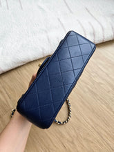 Load image into Gallery viewer, Chanel 17B Navy Blue Caviar Mini Rectangle Gold Hw
