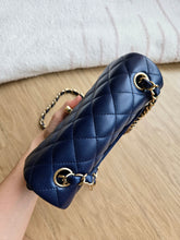 Load image into Gallery viewer, Chanel 17B Navy Blue Caviar Mini Rectangle Gold Hw
