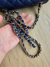 Load image into Gallery viewer, Chanel 17B Navy Blue Caviar Mini Rectangle Gold Hw
