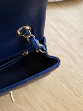 Load image into Gallery viewer, Chanel 17B Navy Blue Caviar Mini Rectangle Gold Hw
