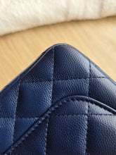 Load image into Gallery viewer, Chanel 17B Navy Blue Caviar Mini Rectangle Gold Hw
