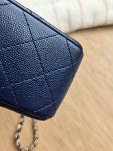Load image into Gallery viewer, Chanel 17B Navy Blue Caviar Mini Rectangle Gold Hw
