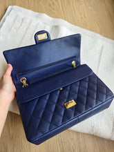Load image into Gallery viewer, Chanel Classic Reissue 226 Navy Caviar Gold Hw
