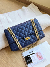 Load image into Gallery viewer, Chanel Classic Reissue 226 Navy Caviar Gold Hw
