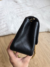 Load image into Gallery viewer, Chanel Mini Caviar Square Black 24k Gold Hardware

