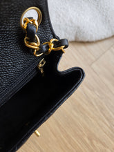 Load image into Gallery viewer, Chanel Mini Caviar Square Black 24k Gold Hardware
