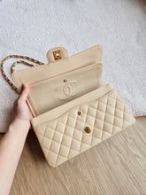 Load image into Gallery viewer, Chanel Classic Medium Flap Beige Caviar Gold Hardware
