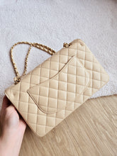Load image into Gallery viewer, Chanel Classic Medium Flap Beige Caviar Gold Hardware
