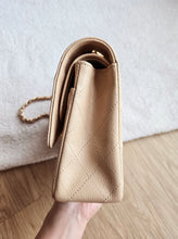 Load image into Gallery viewer, Chanel Classic Medium Flap Beige Caviar Gold Hardware
