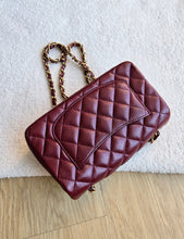 Load image into Gallery viewer, Chanel Burgundy Caviar Mini Rectangle Gold Hw
