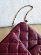 Load image into Gallery viewer, Chanel Burgundy Caviar Mini Rectangle Gold Hw
