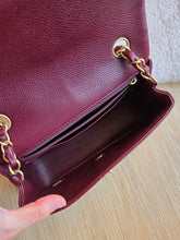 Load image into Gallery viewer, Chanel Burgundy Caviar Mini Rectangle Gold Hw
