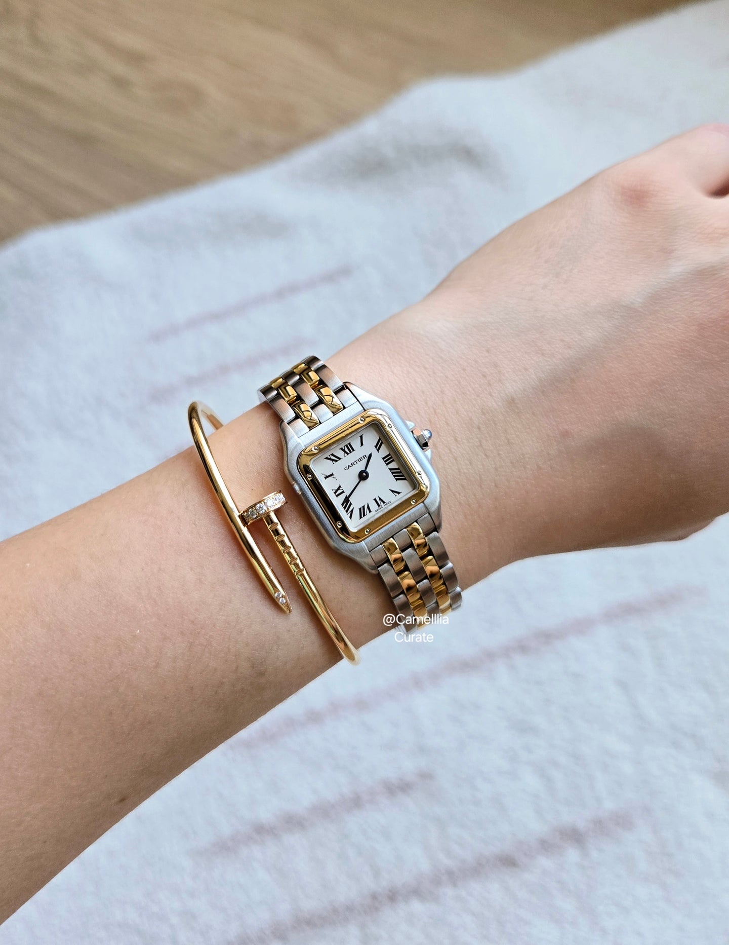 Cartier Small Panthere Watch Steel/Gold