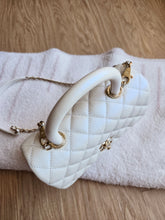 Load image into Gallery viewer, Chanel Pearlescent Ivory Coco Handle Caviar Small Champagne Gold Hardware
