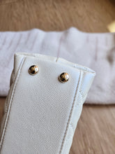 Load image into Gallery viewer, Chanel Pearlescent Ivory Coco Handle Caviar Small Champagne Gold Hardware
