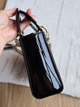 Load image into Gallery viewer, Lady Dior Mini Black Patent Gold Hardware
