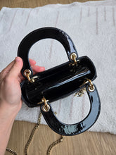 Load image into Gallery viewer, Lady Dior Mini Black Patent Gold Hardware
