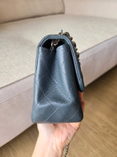 Load image into Gallery viewer, Chanel 18B Grey Classic Mini Caviar Square Champagne Gold
