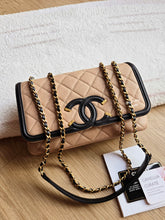 Load image into Gallery viewer, Chanel Filigree Small Flap Caviar Beige/Black
