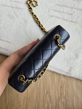 Load image into Gallery viewer, Chanel Mini Statement Flap Vtg Navy 24k Gold
