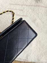 Load image into Gallery viewer, Chanel Mini Statement Flap Vtg Navy 24k Gold
