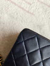 Load image into Gallery viewer, Chanel Mini Statement Flap Vtg Navy 24k Gold
