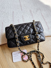 Load image into Gallery viewer, Chanel 17c Black Caviar Mini Rectangle Gold Hw
