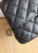 Load image into Gallery viewer, Chanel 17c Black Caviar Mini Rectangle Gold Hw

