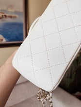 Load image into Gallery viewer, Chanel 17c Ivory Mini Square Gold Hardware
