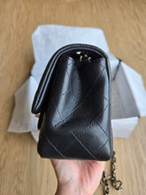 Load image into Gallery viewer, Chanel Mini Square Black Lambskin Champagne Gold Hardware
